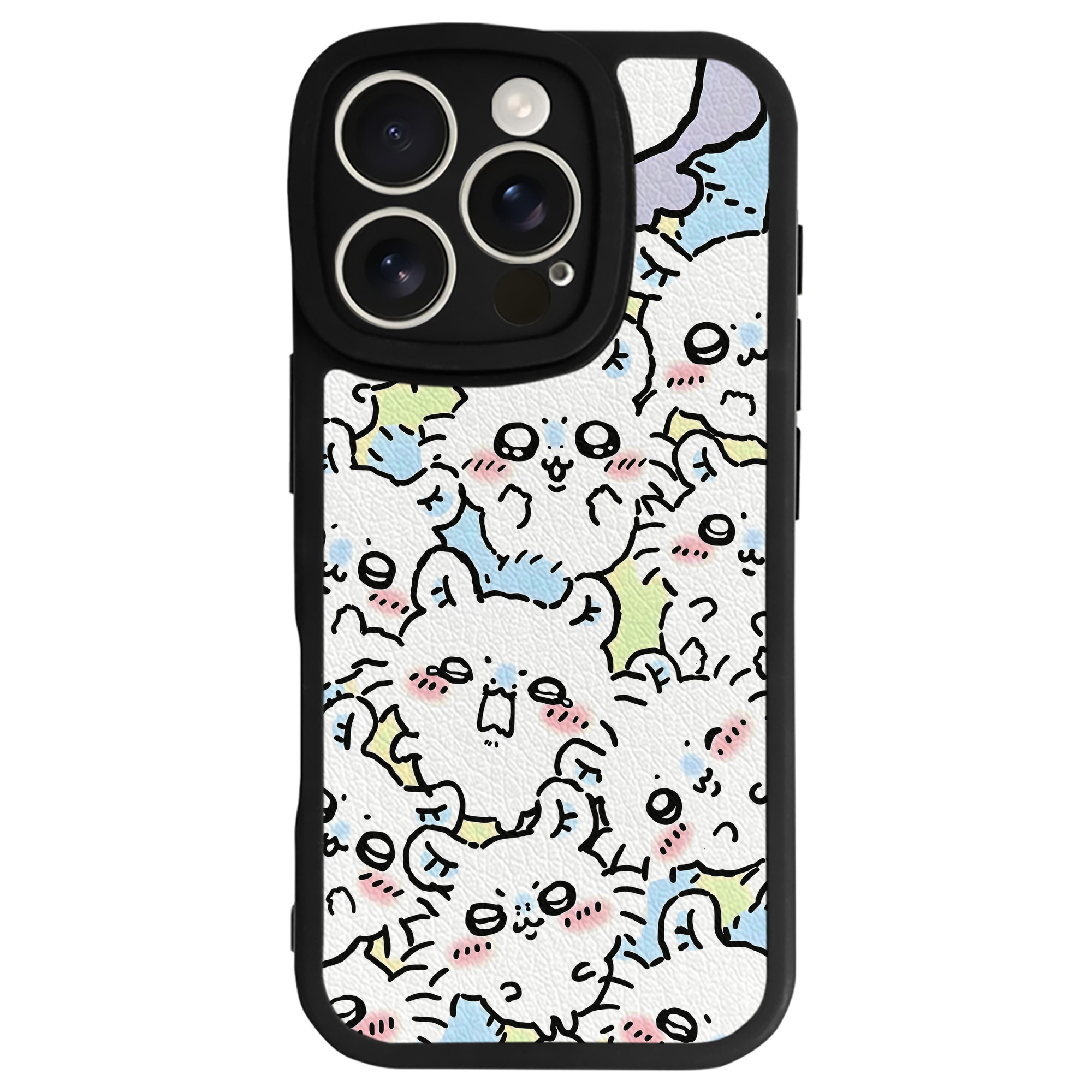 （画像用） ちいかわ Chii-kawa 【iPhone 16シリーズ対応】シリコンスマホケース（レザー調） 材質：シリコン